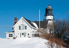 Cape Elizabeth Lighthouse Buried in Snow